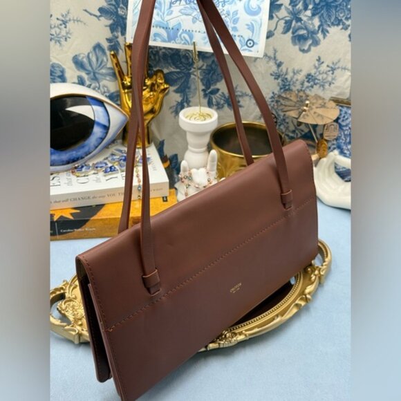 🆕 OROTON 🧿 NWOT Evelyn Baguette Bag, Rustic Brown - Picture 7 of 16